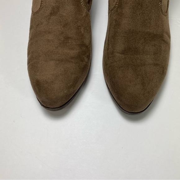 INDIGO RD Brown Suede Ankle Boots Booties w/ Zipper Fringe Women’s 9M. - Picture 7 of 14